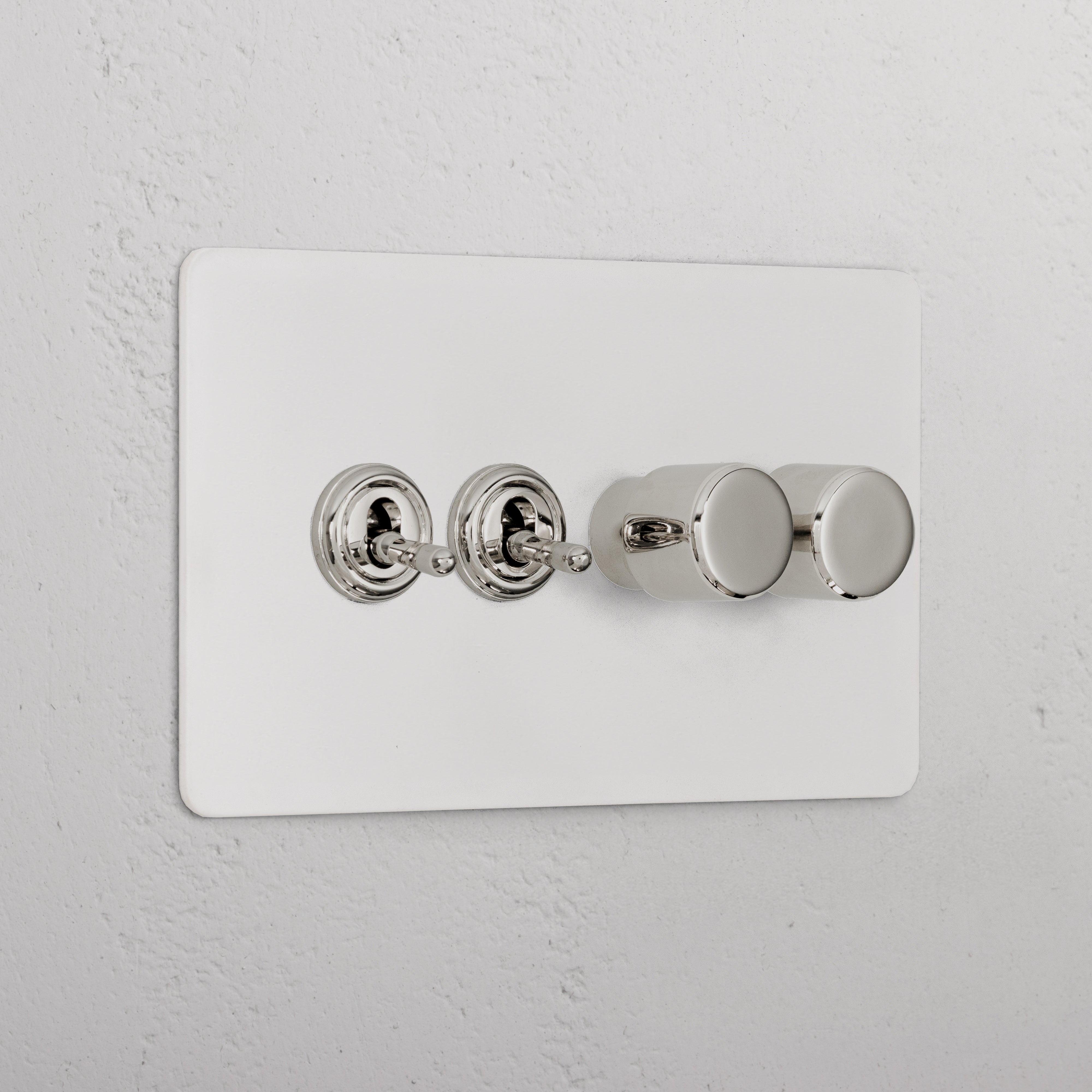 4G Mixed Switch 2T2D _ Paintable Polished Nickel