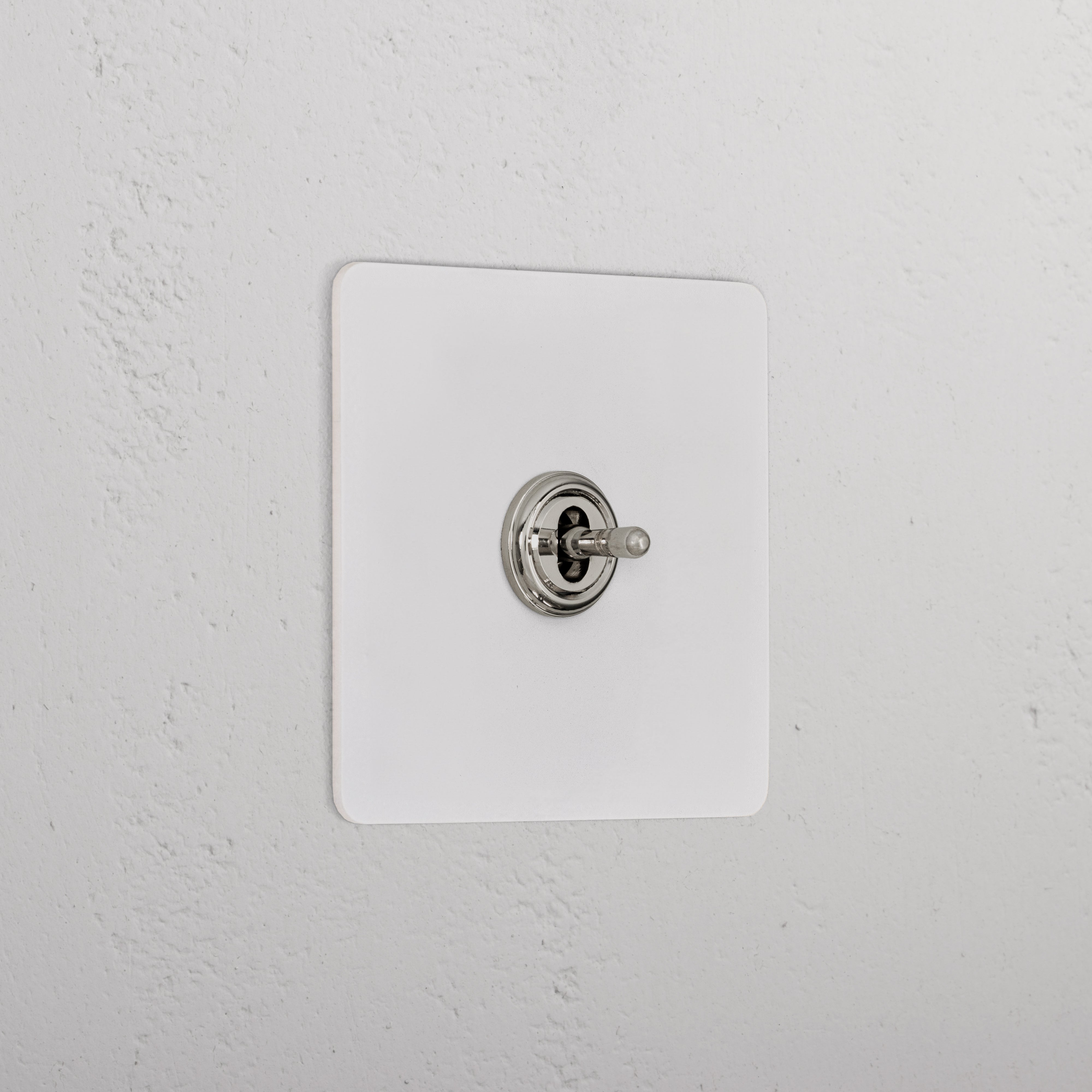 1G Centre Retractive Toggle Switch _ Paintable Polished Nickel