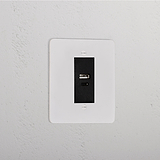 USB A+C Socket _ Paintable Black