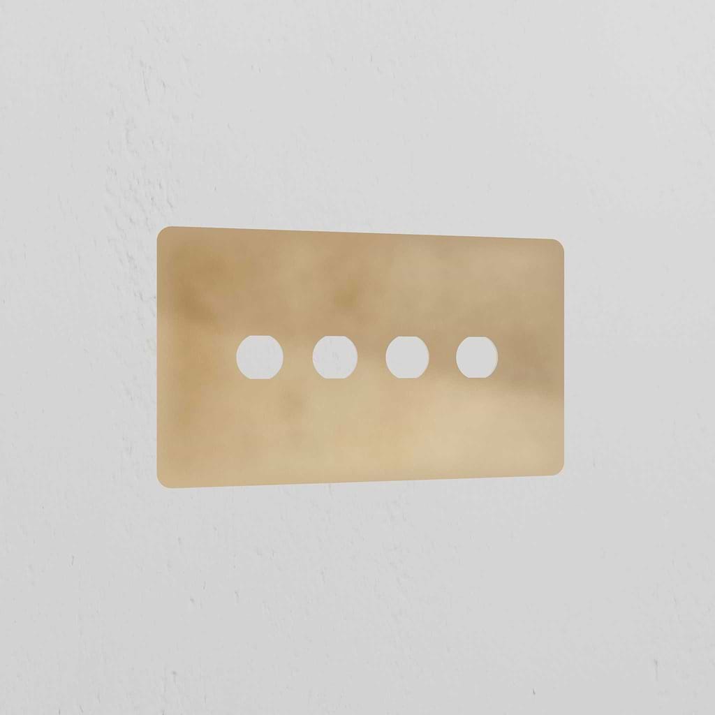 4G Switch Plate - Antique Brass