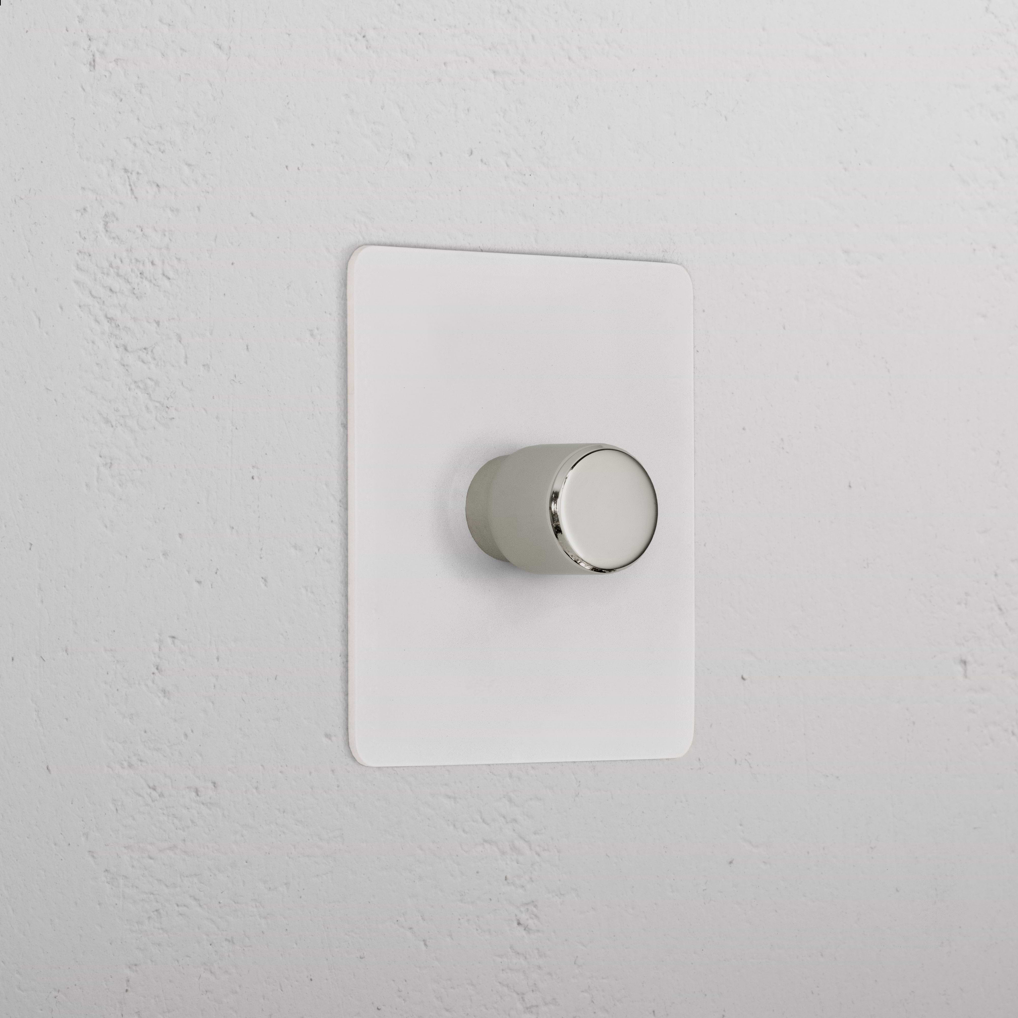 1G Dimmer Slimline Switch - Paintable Polished Nickel