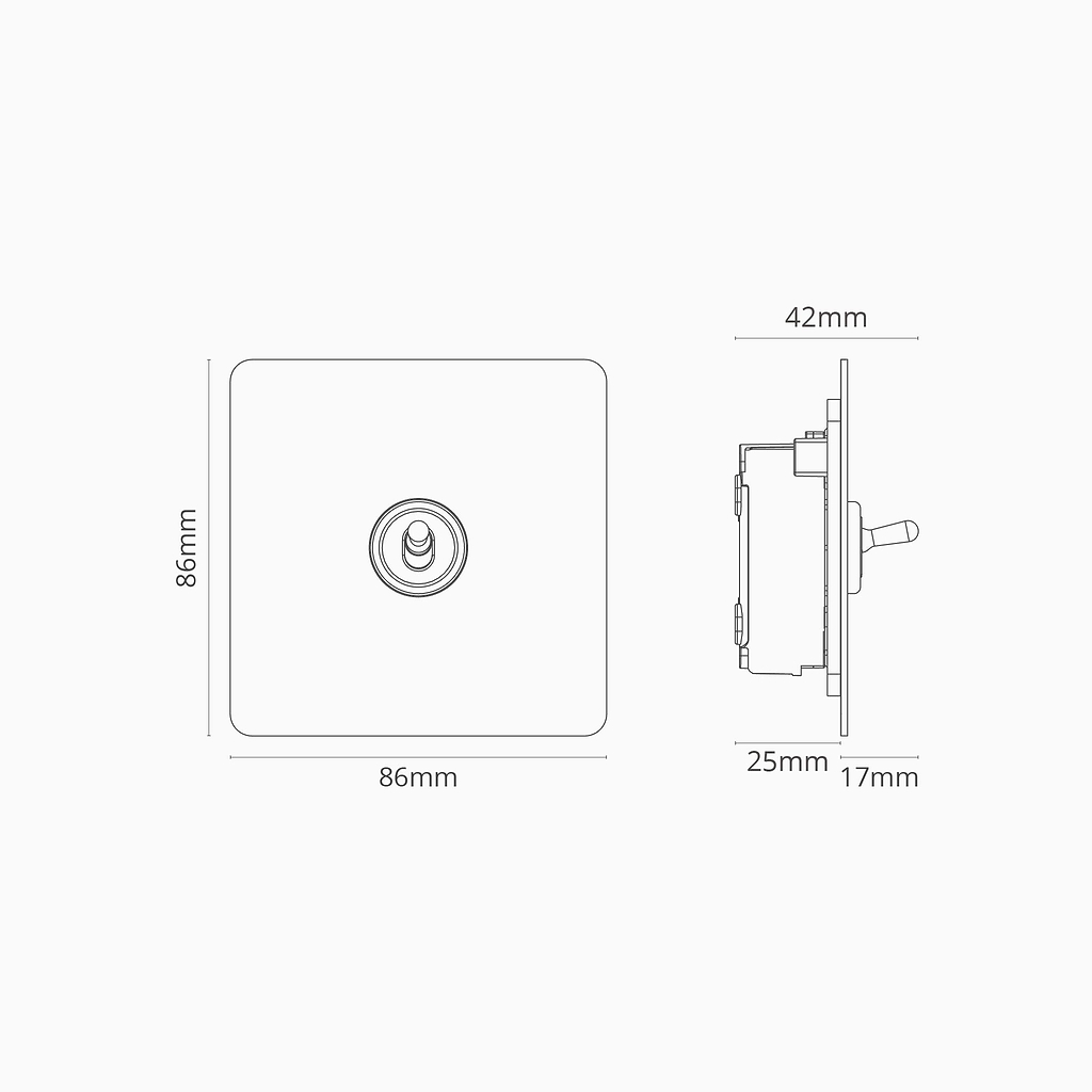 1G Intermediate Toggle Switch - Polished Nickel
