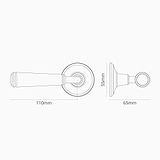 Digby Unsprung Door Handle - Bronze