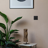 Bronze Black 2G Two Way Rocker Switch against a wall; part of 2G Switches & Dimmers collection.