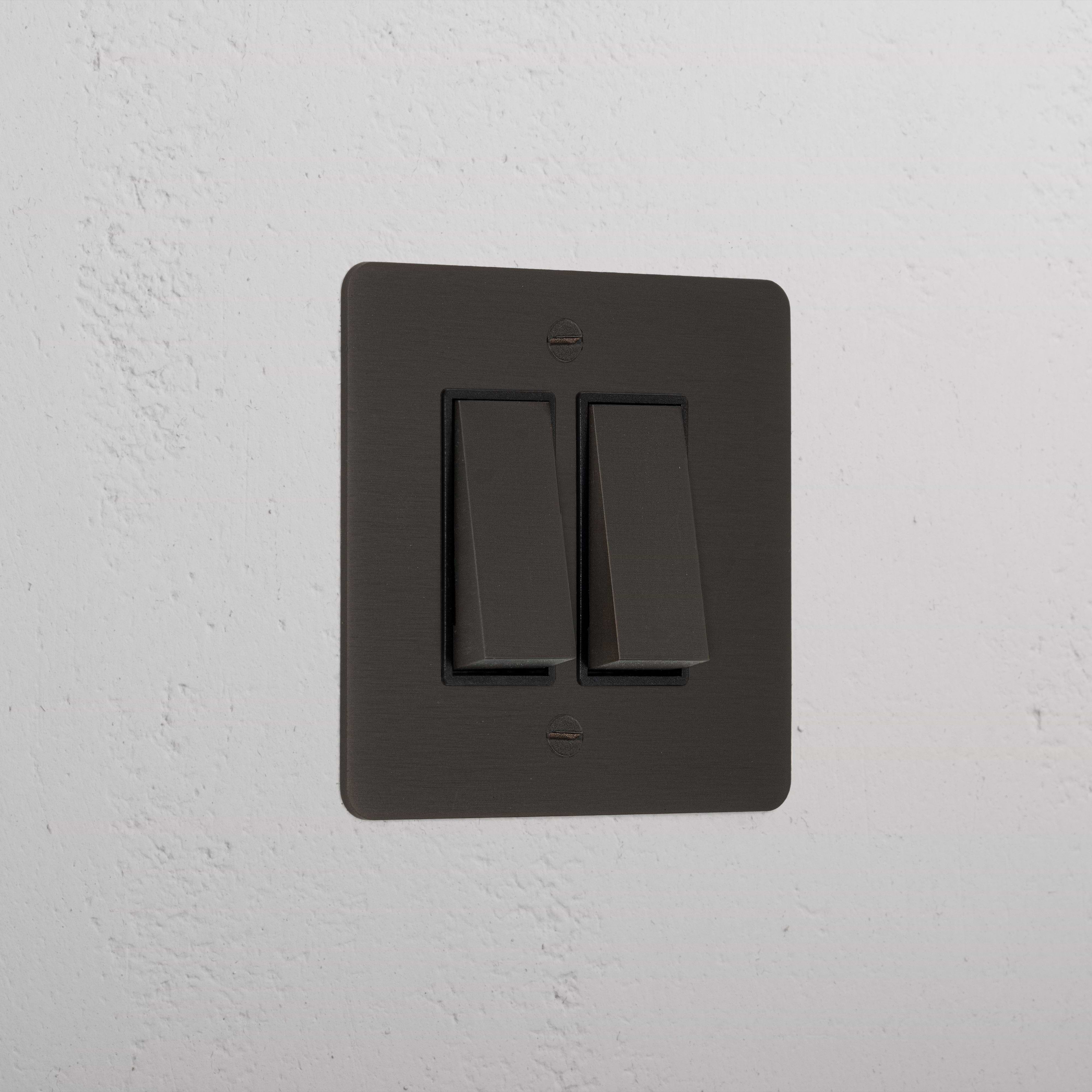2G Two Way Rocker Switch - Bronze Black