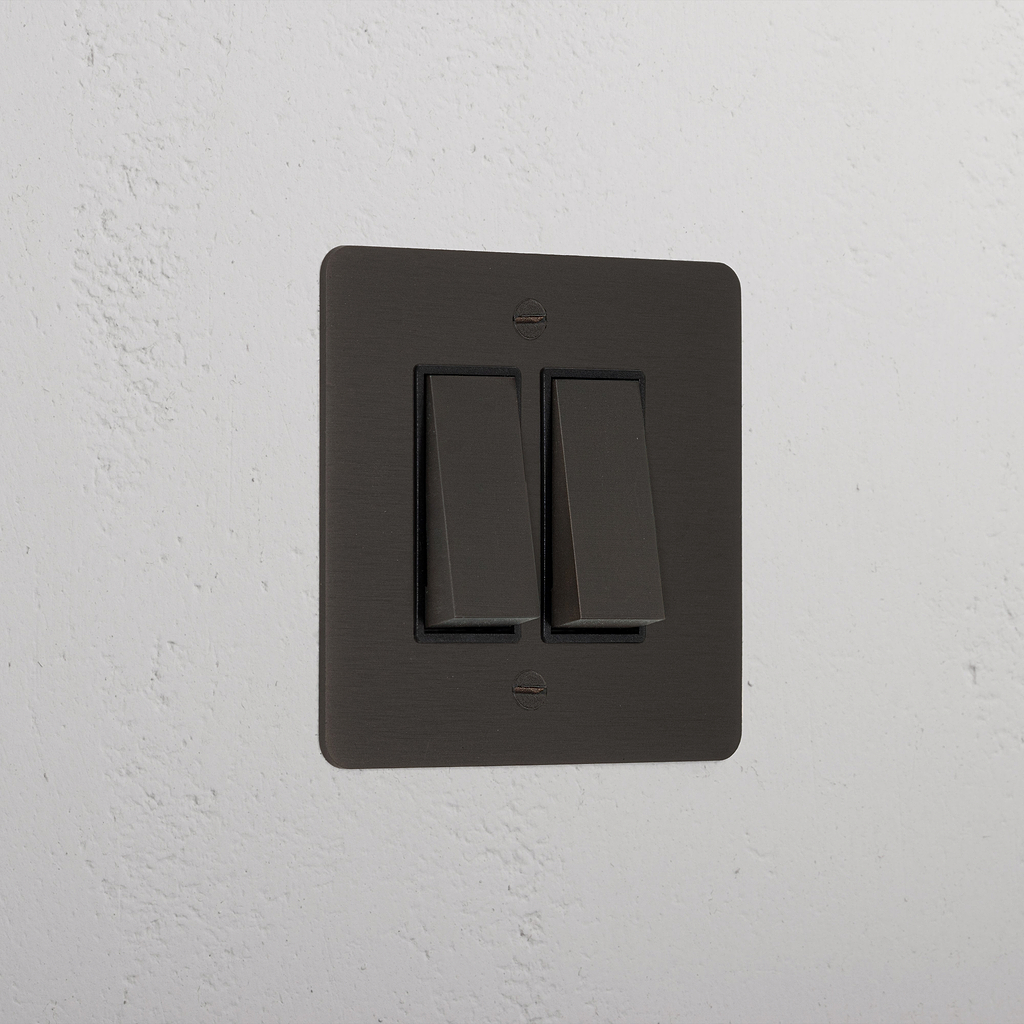 2G Two Way Rocker Switch - Bronze Black