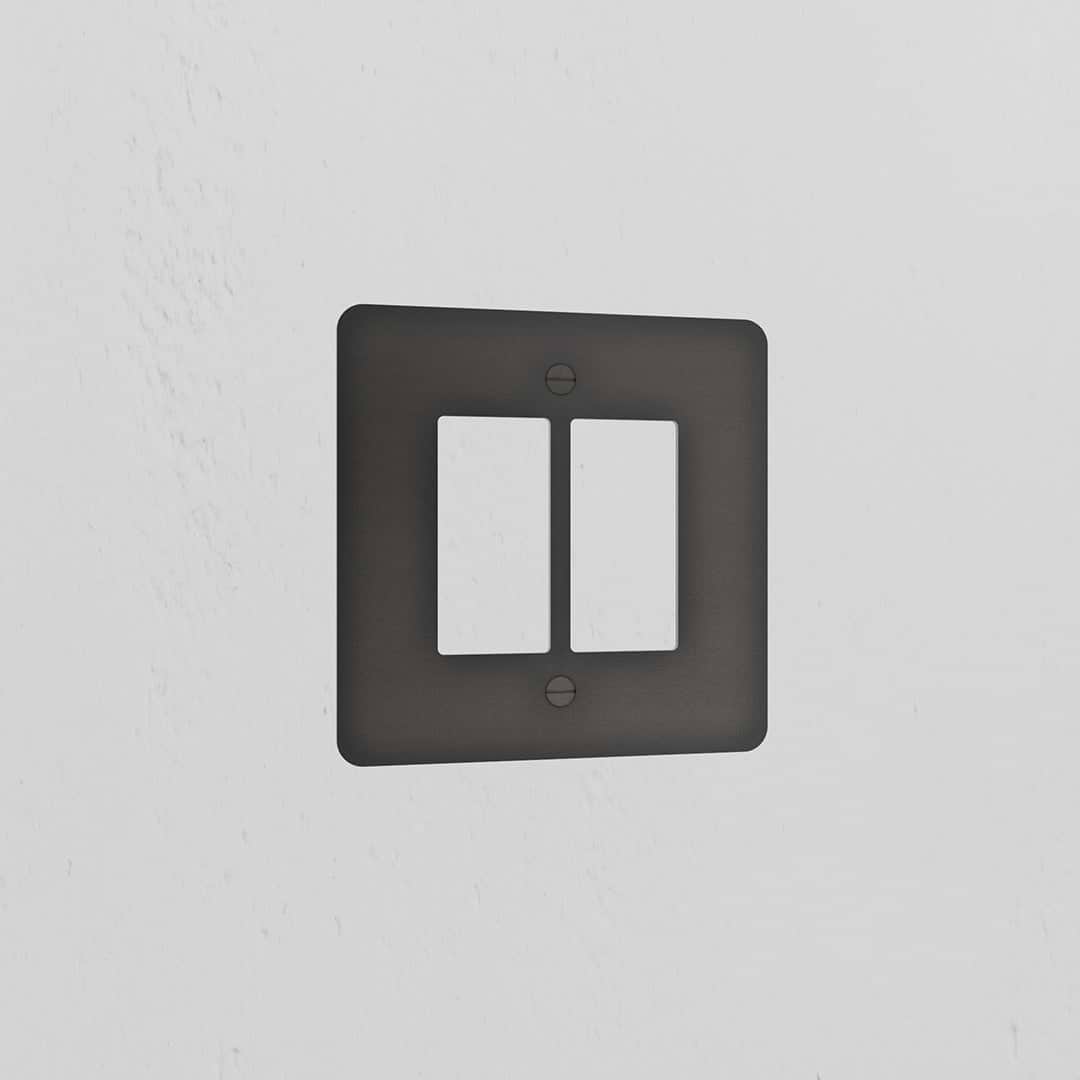 2G Rocker Switch Plate - Bronze