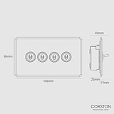 4G Two Way Toggle Switch - Clear Polished Nickel