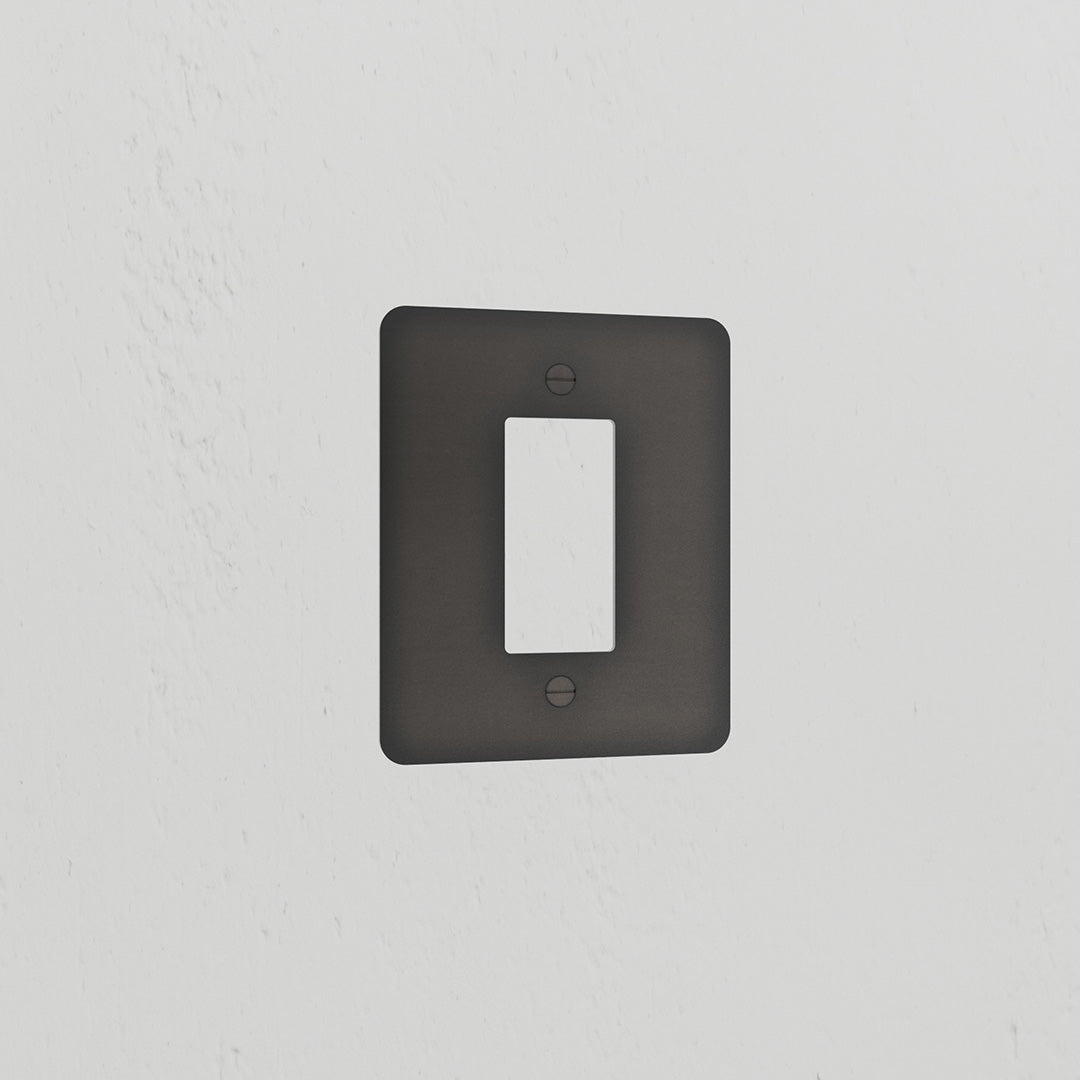 1G Slimline Rocker Switch Plate - Bronze