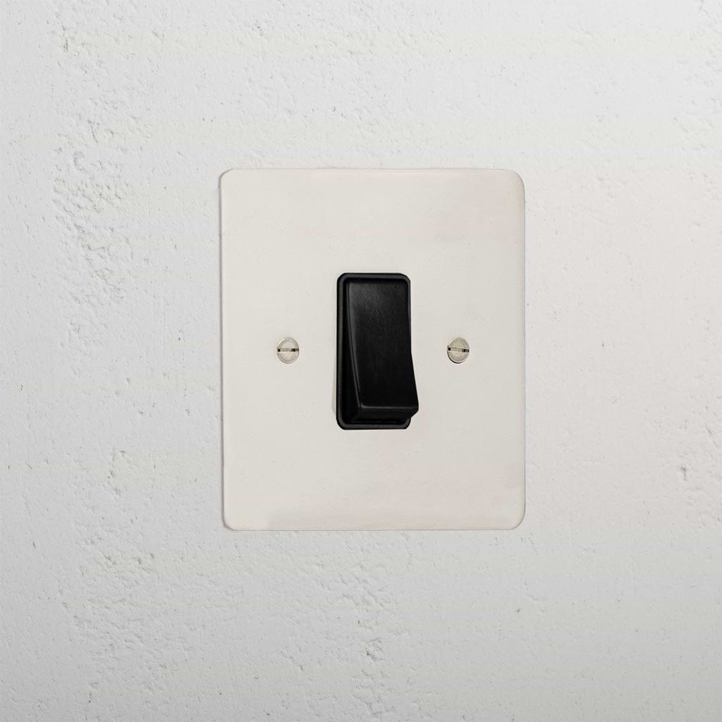 Designer Polished Nickel 45A Cooker Switch Black