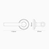 Harper Unsprung Door Handle - Bronze