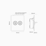 2G Two Way Toggle Slimline Switch - Polished Nickel