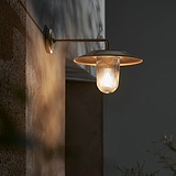 Kensington Wall Light Fluted Glass – Antique Brass