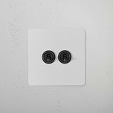 2G Two Way Toggle Switch, paintable bronze finish, suitable for modern interiors; part of 2G Switches & Dimmers.