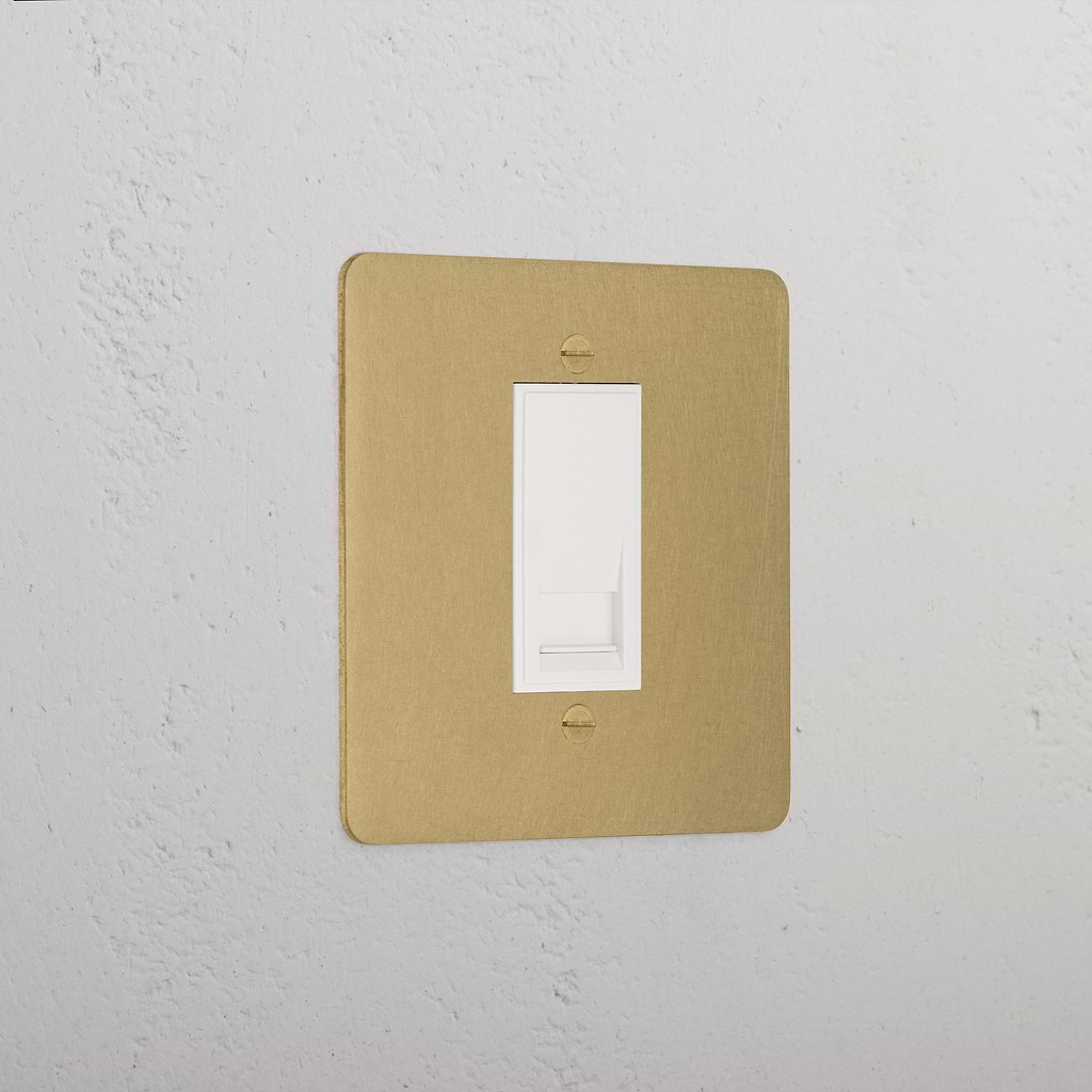 Designer Antique Brass Bt Master Socket White