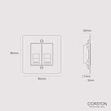 2x CAT6 Socket - Paintable White