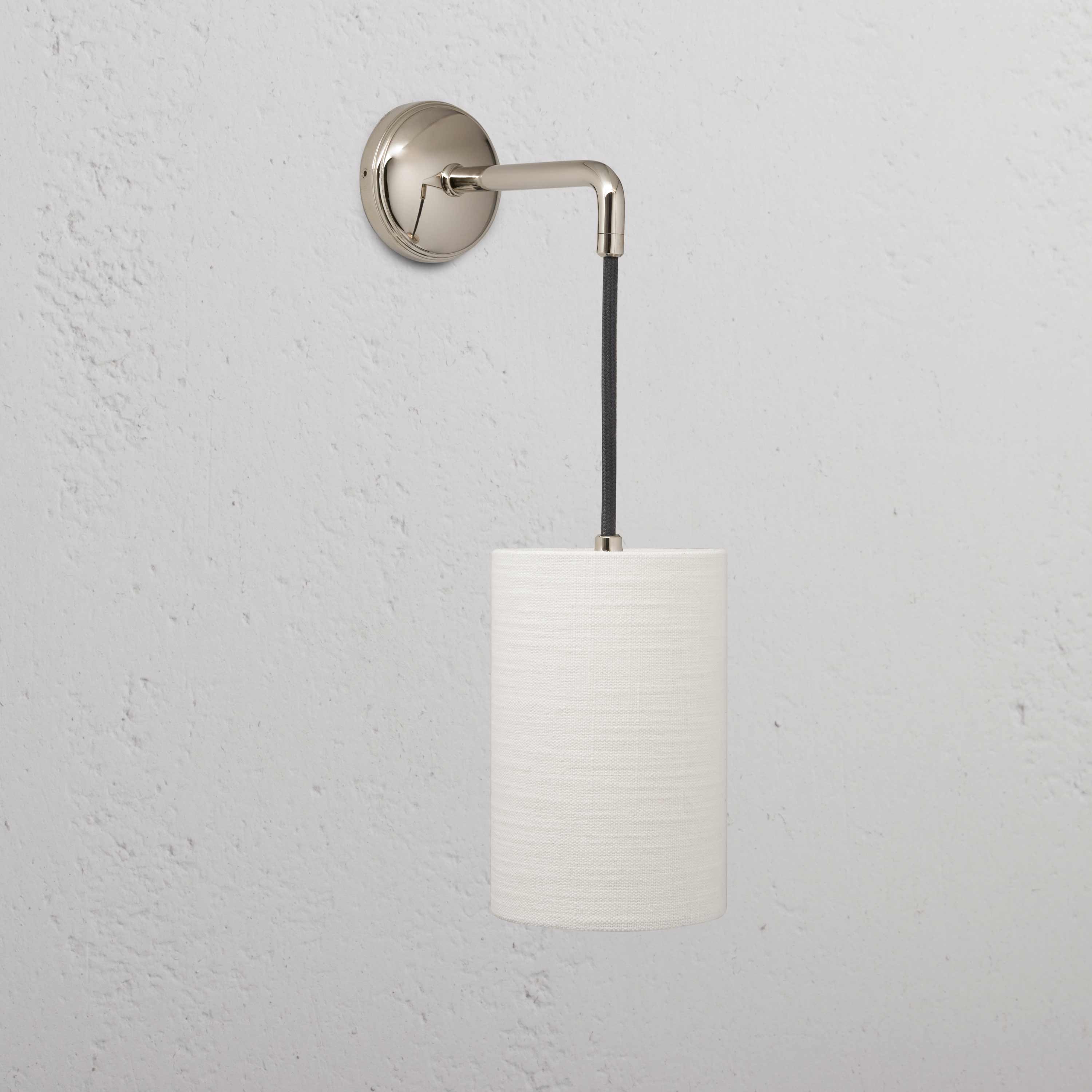 Primrose Small Hanging Wall Light Alabaster White - Polished Nickel