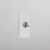 1G Architrave Retractive Toggle Switch _ Paintable Polished Nickel