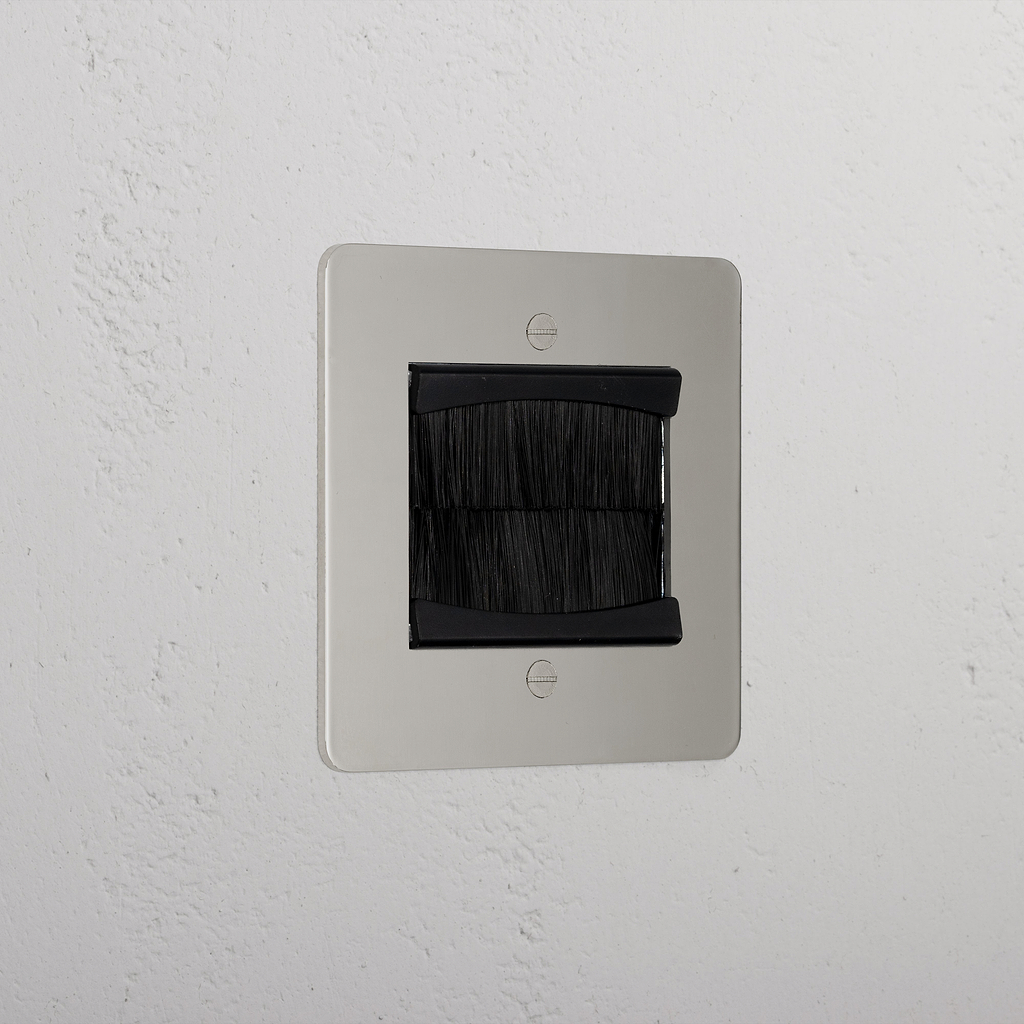 Luxury Polished Nickel Single Brush Plate Black