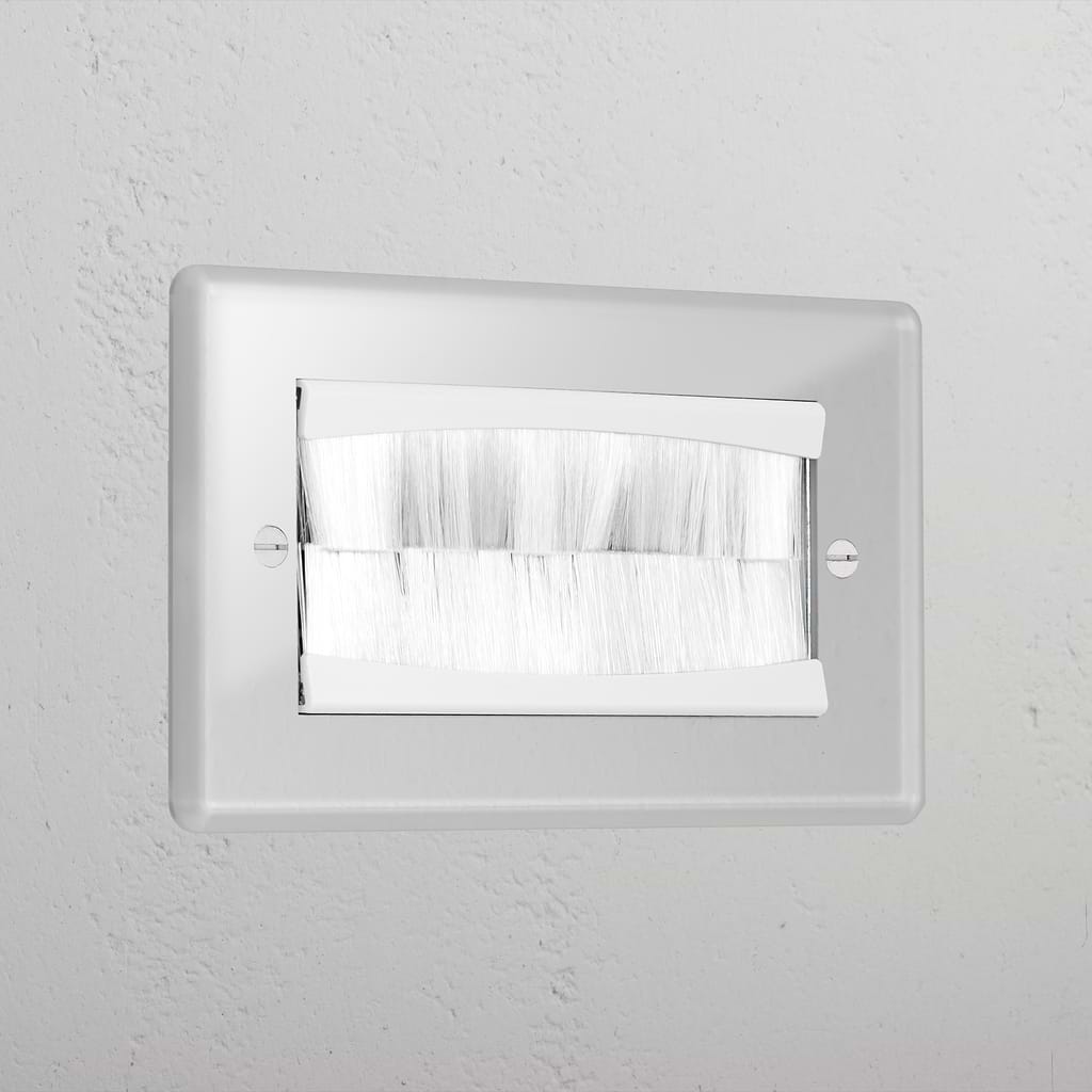 Clear Double Module Brush Plate White