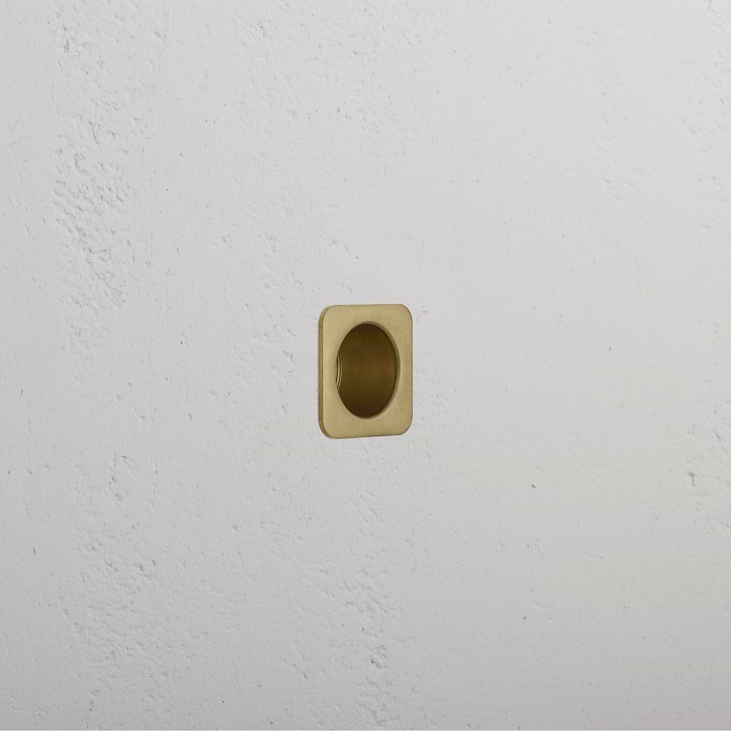 Regent Recessed Edge Pull - Antique Brass