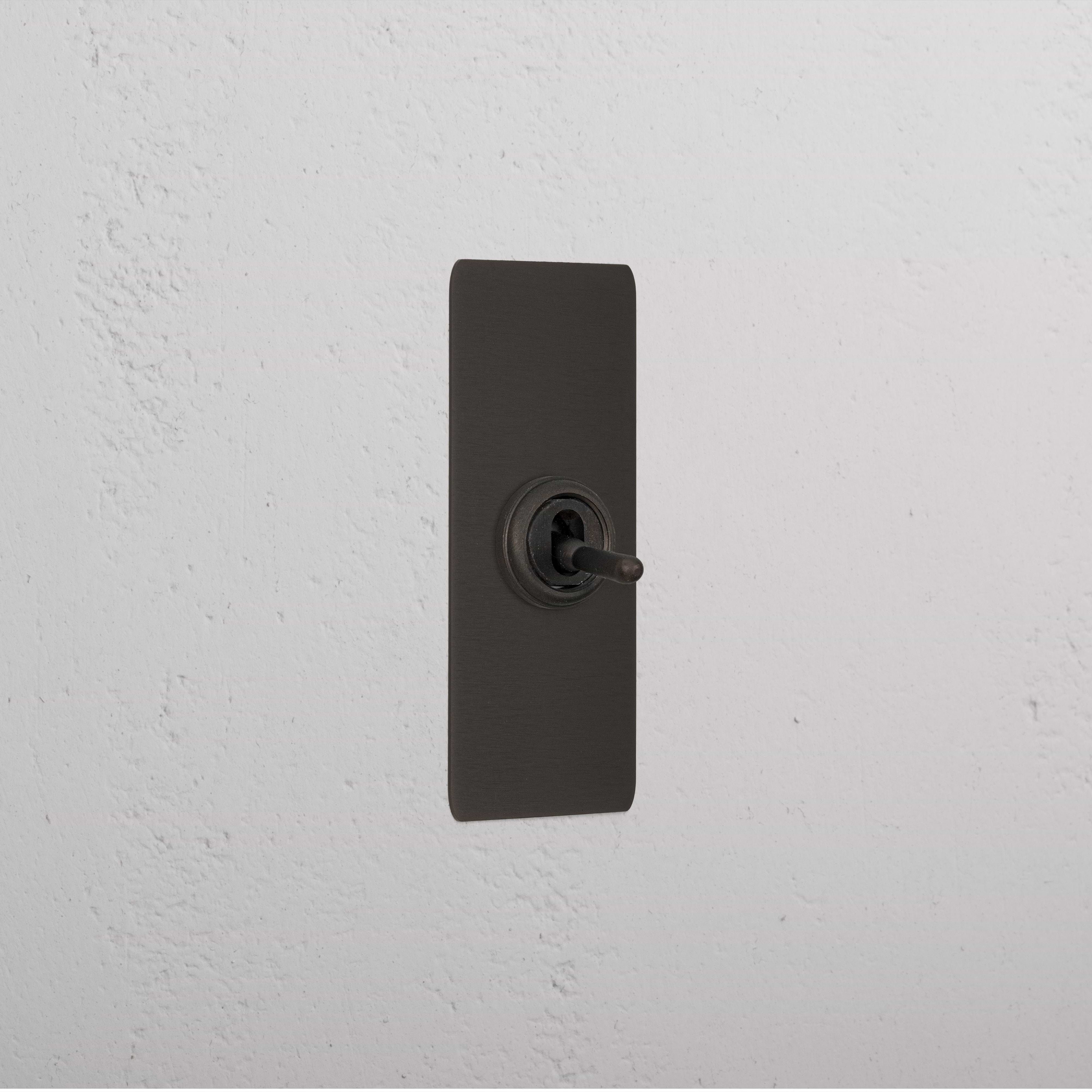 Bronze 1 Gang 2 Way Architrave Toggle Switch