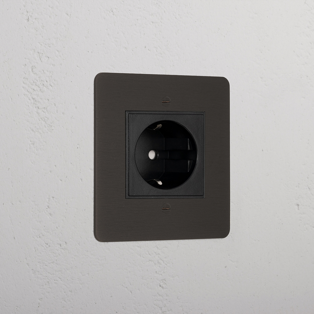 Bronze Luxury Shuko Socket Black