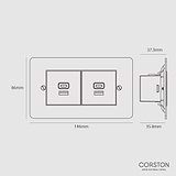 2X USB A+C Fast Charge - Polished Nickel Black