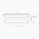 Oxford Furniture Handle 128mm - Polished Nickel