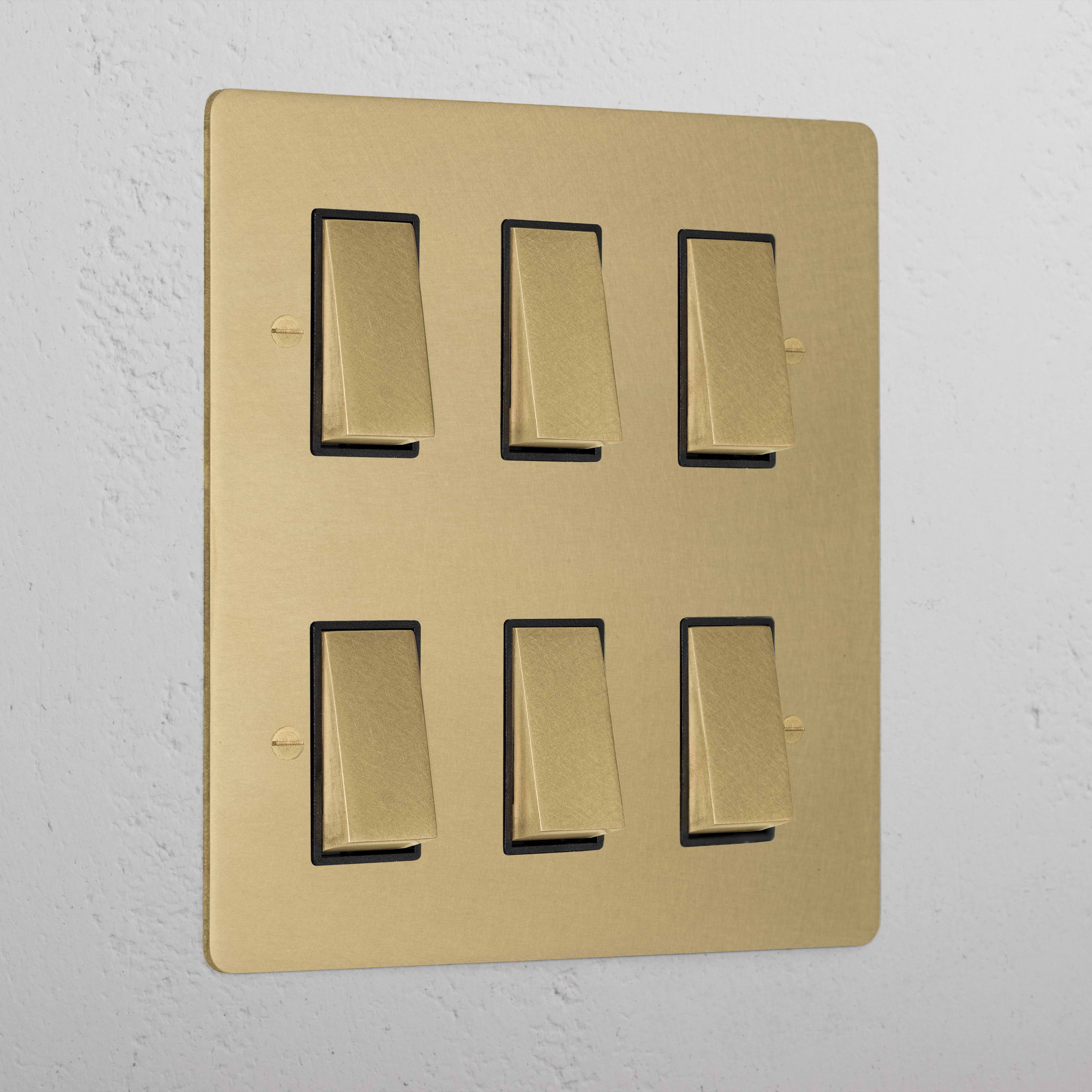 1G Two Way Rocker Switch | Antique Brass Black | Corston
