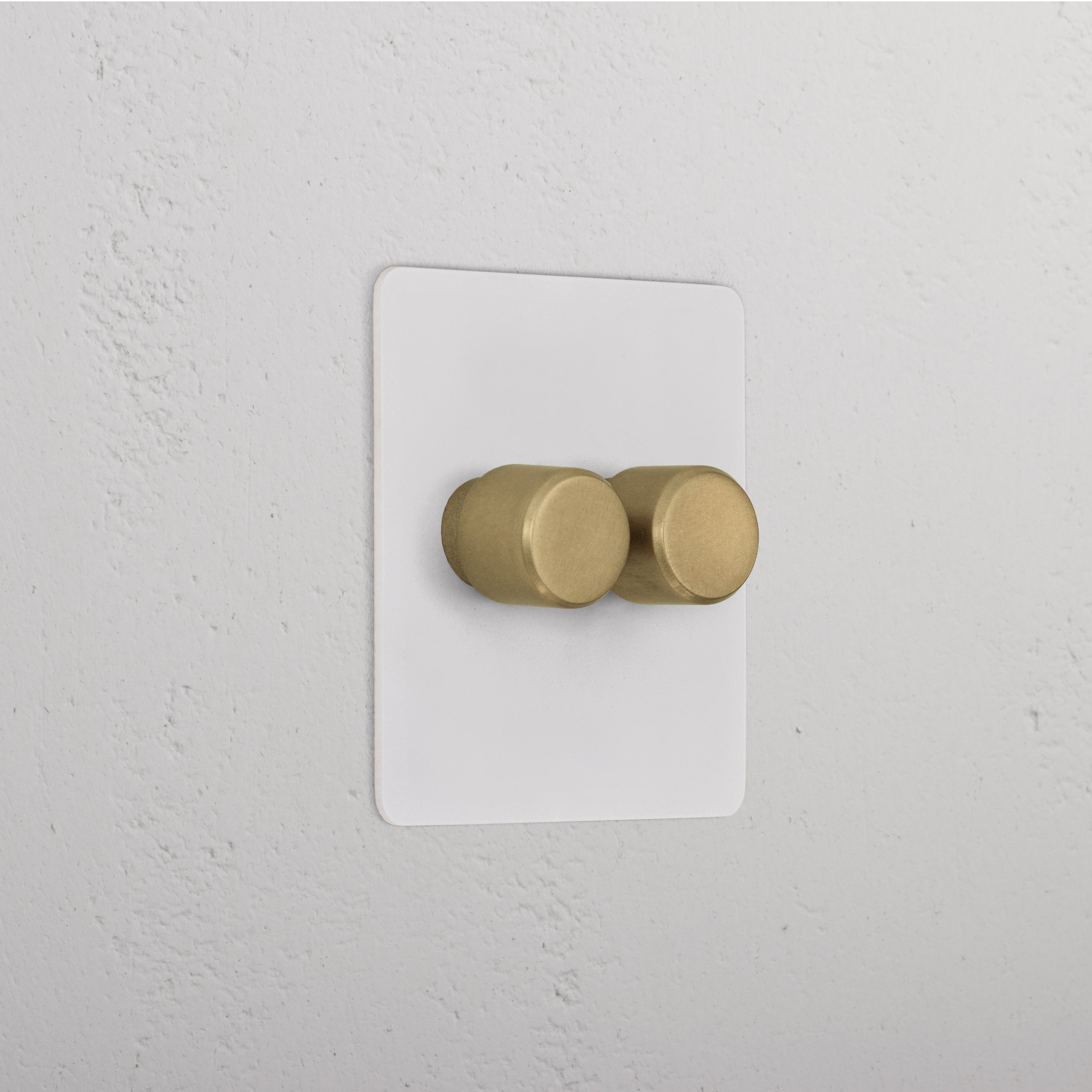 2G Dimmer Slimline Switch _ Paintable Antique Brass