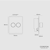 2G Two Way Dimmer Slimline Switch - Clear Bronze