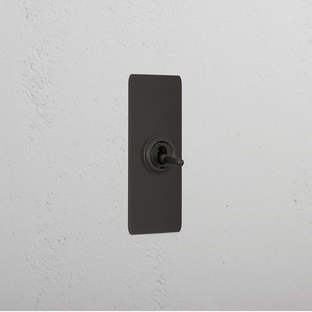 1G Architrave Double Pole Toggle Switch - Bronze
