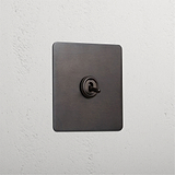 1G Retractive Toggle Switch - Bronze