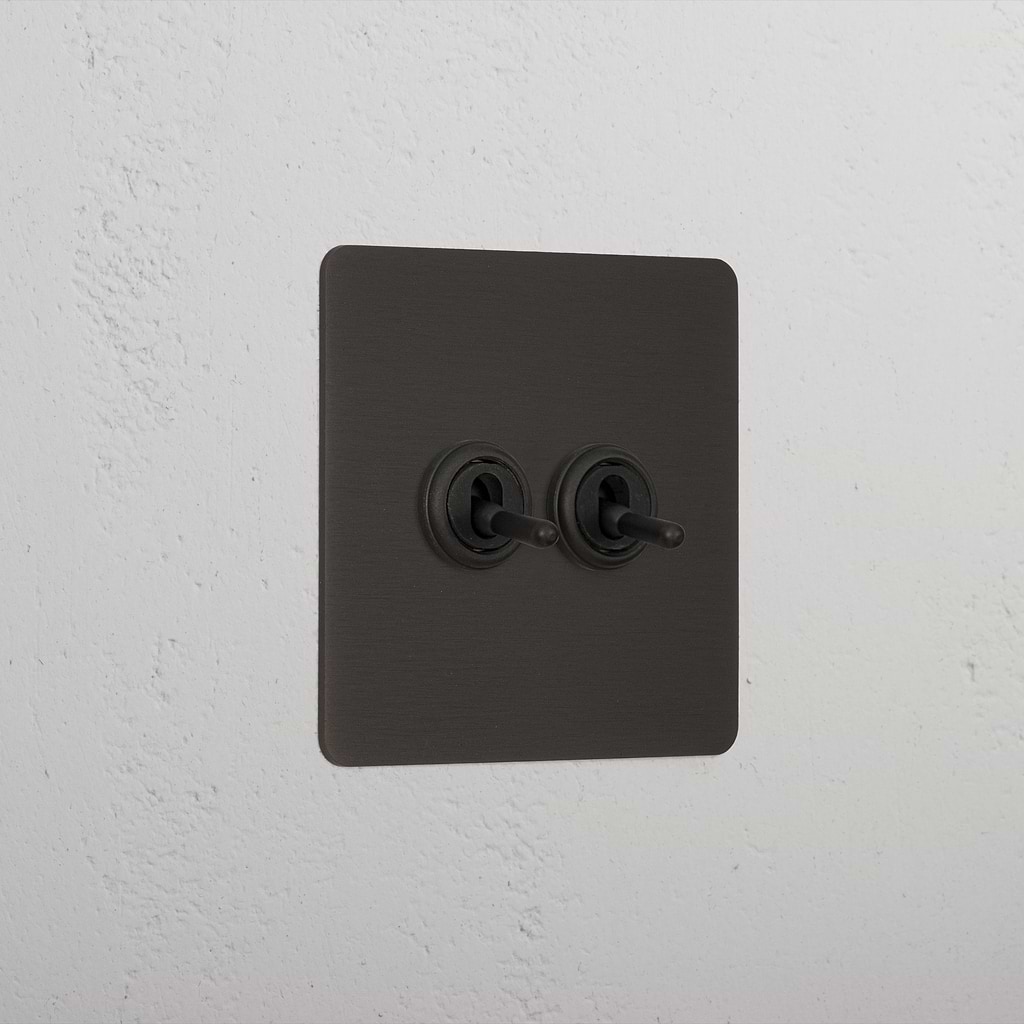 Bronze 2 Gang 2 Way Luxury Light Switch
