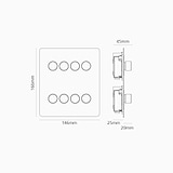8G Dimmer Switch - Paintable Polished Nickel