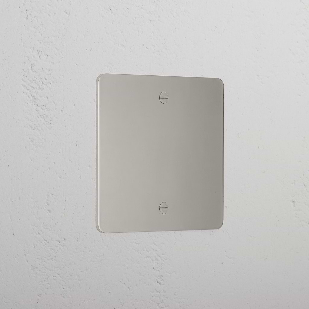 Luxury Polished Nickel 1 Gang Blank Plate