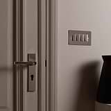 Harper Long Plate Sprung Door Handle & Euro Lock - Polished Nickel