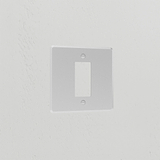 1G Rocker Switch Plate - Clear White