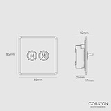 2G Two Way Toggle Switch - Clear Polished Nickel