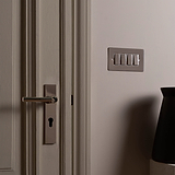 Harper Long Plate Sprung Door Handle & Euro Lock - Polished Nickel