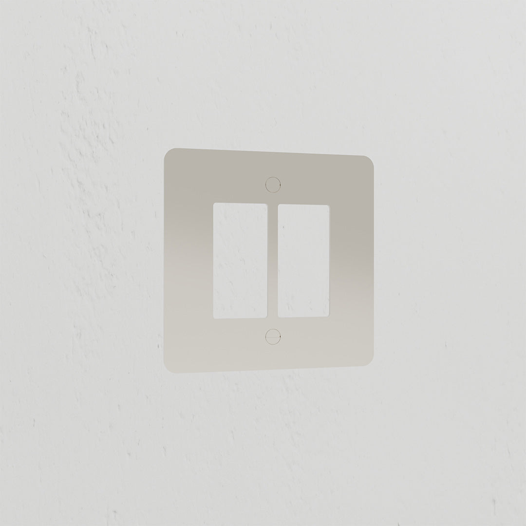 2G Rocker Switch Plate - Polished Nickel