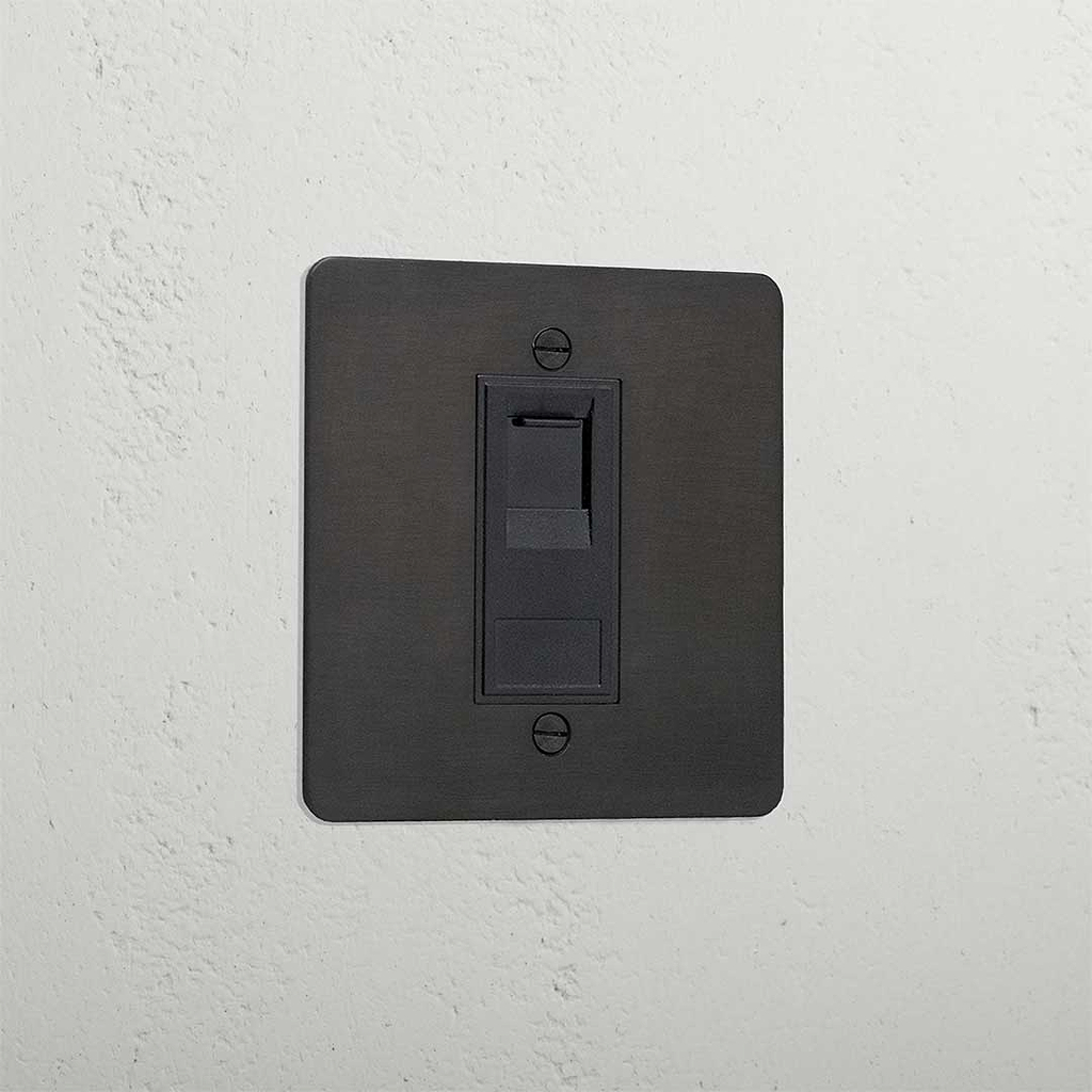 Bronze Modern Cat6 Socket Black