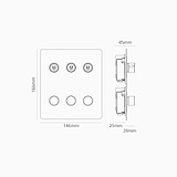 6G Mixed Switch 3T3D - Paintable Bronze