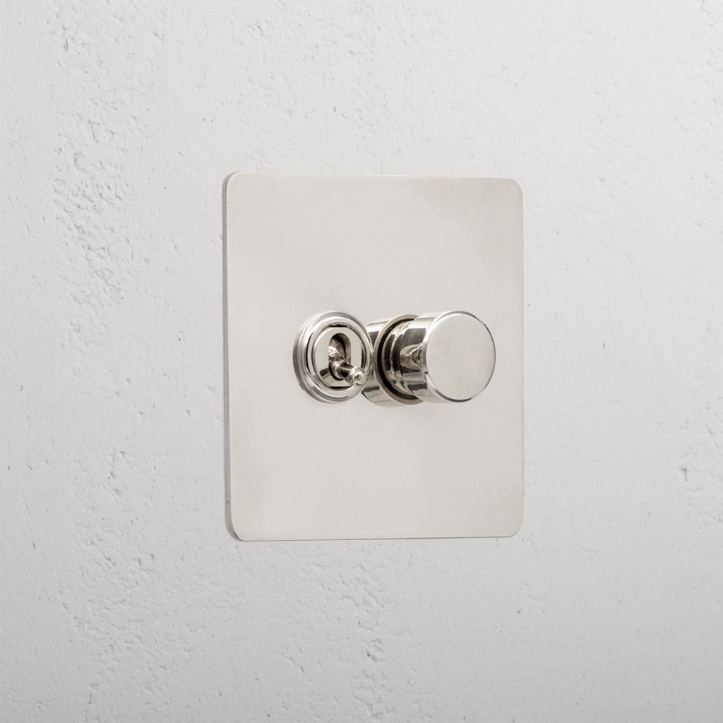 Luxury Polished Nickel 2 Gang Mixed Light Switch