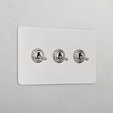 3G Two Way Toggle Switch _ Paintable Polished Nickel