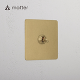 1G Smart Retractive Toggle Switch – Antique Brass