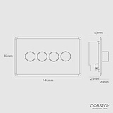 4G Two Way Dimmer Switch - Clear Polished Nickel