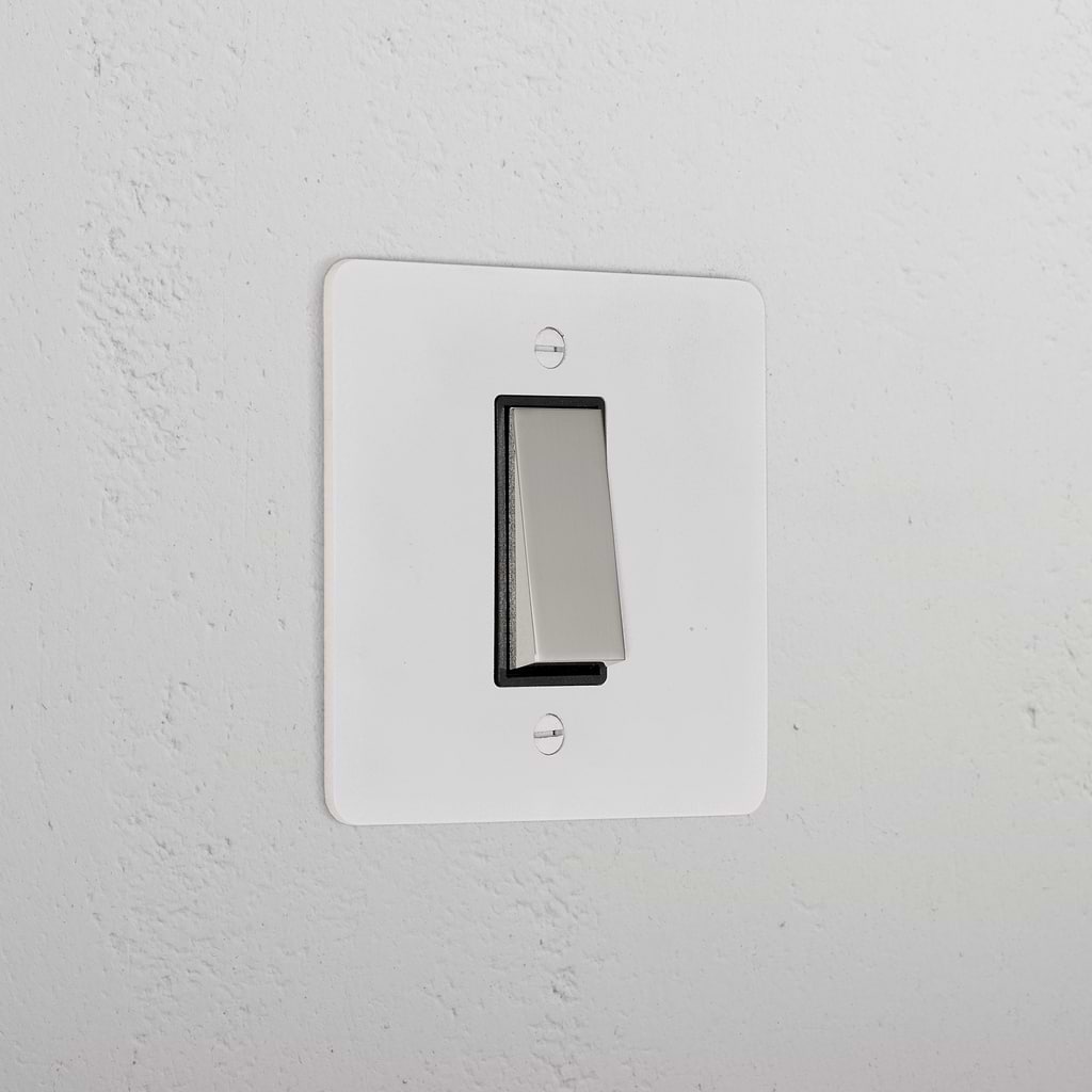 1G Two Way Rocker Switch _ Paintable Polished Nickel Black 