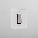 1G Two Way Rocker Switch _ Paintable Polished Nickel Black 